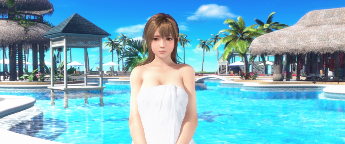 死或生DOAXVV，绝美Misaki浴巾SSR高清壁纸，4K超清3440x1440，一键下载！