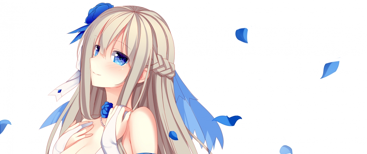 蓝玫瑰战舰少女，绝美4K动漫壁纸，高清3440x1440，一键下载！