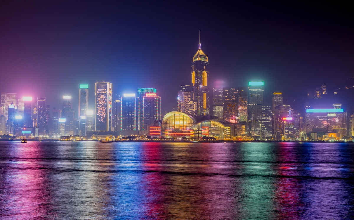 香港璀璨夜景，绝美4K风景壁纸，高清4896x3039，免费下载