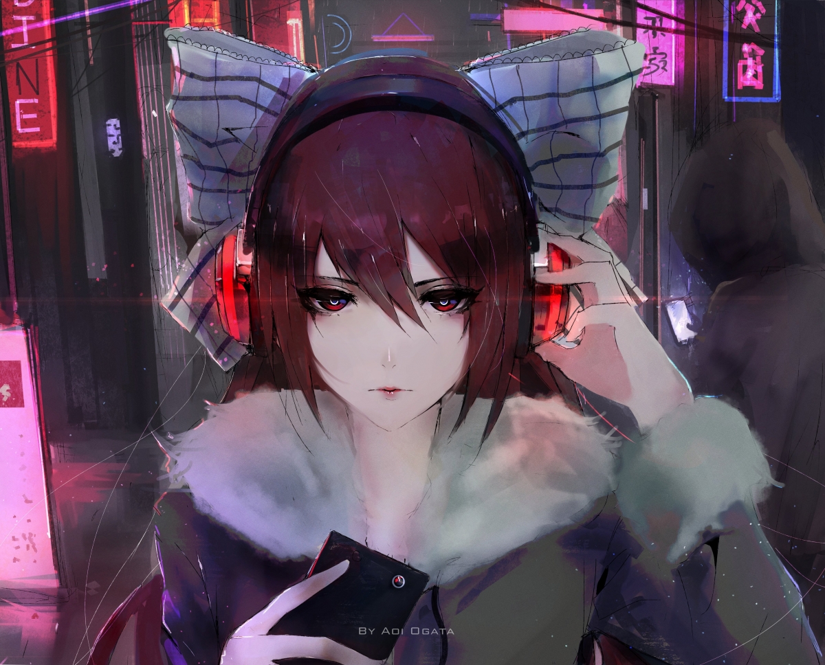 女生专属耳机，精选xKito插图4K动漫壁纸，高清4300x3468尺寸，一键下载
