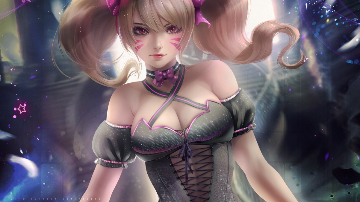 DVA黑色裙子绝美壁纸，4K高清游戏图片，3840x2160分辨率，免费下载