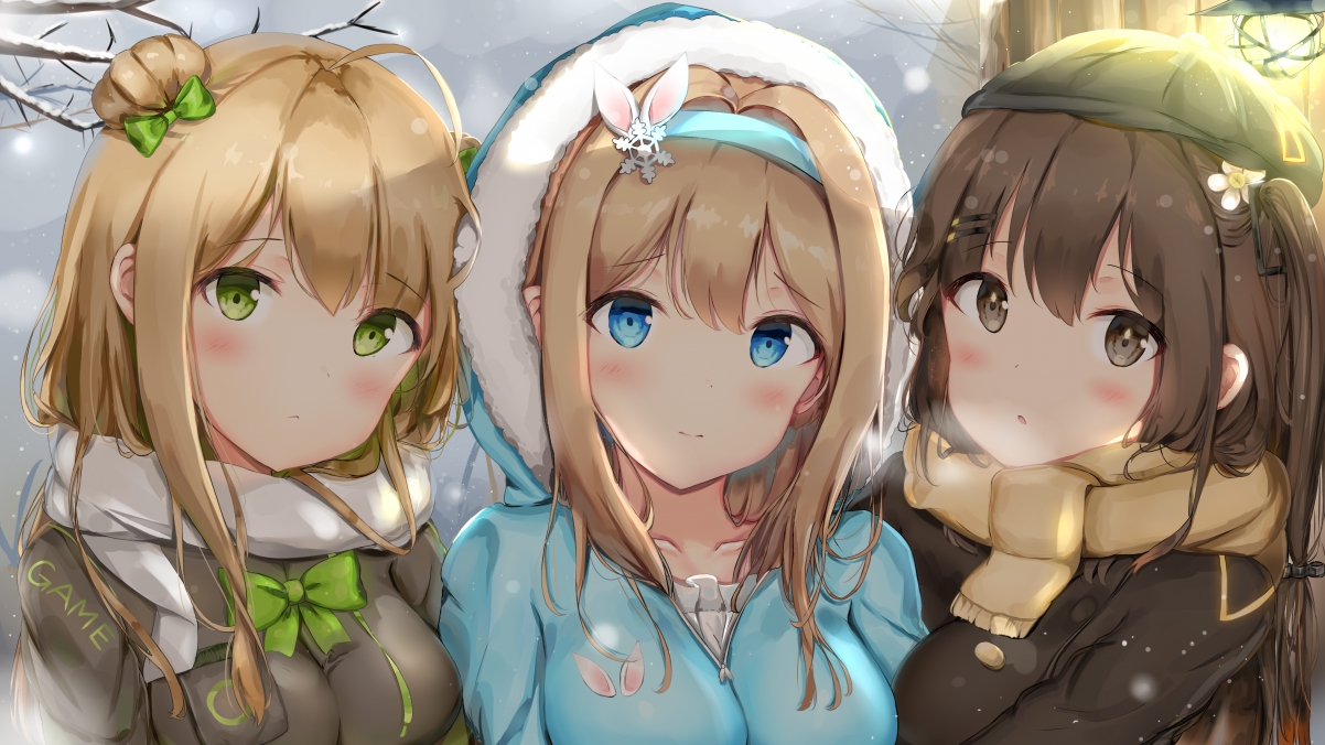 少女前线Girls Frontline，冬日萌动4K动漫壁纸，超清3840x2160，免费下载