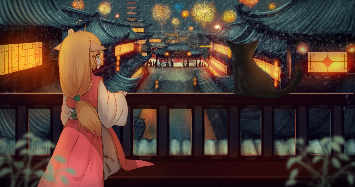 狐妖小红娘庆元宵，精选4K高清动漫壁纸，4096x2160分辨率免费下载
