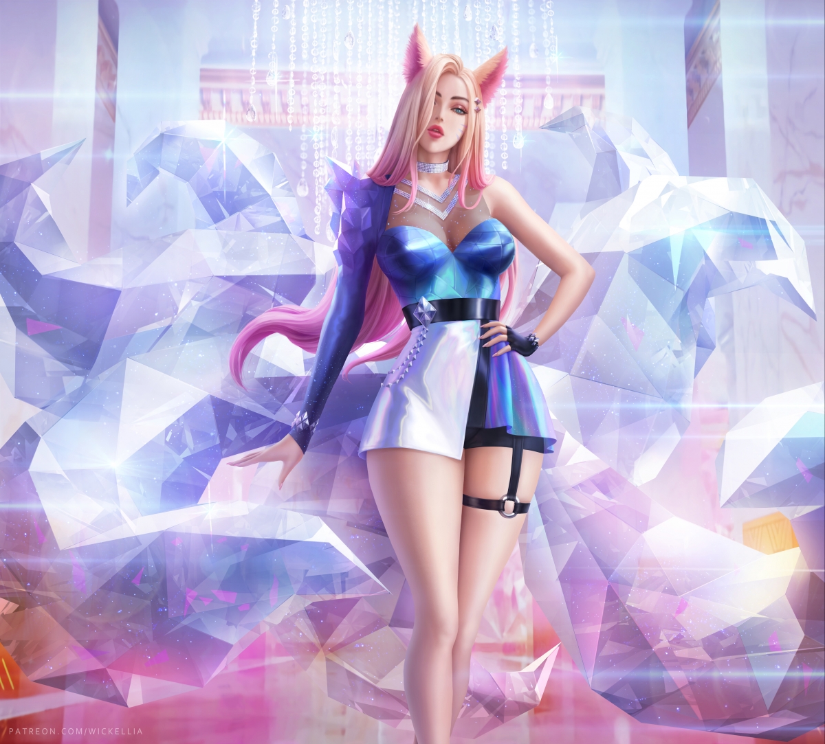 英雄联盟LOL，绝美九尾妖狐阿狸KDA More 4K高清壁纸，超清动漫图片，4000x3611分辨率，免费下载
