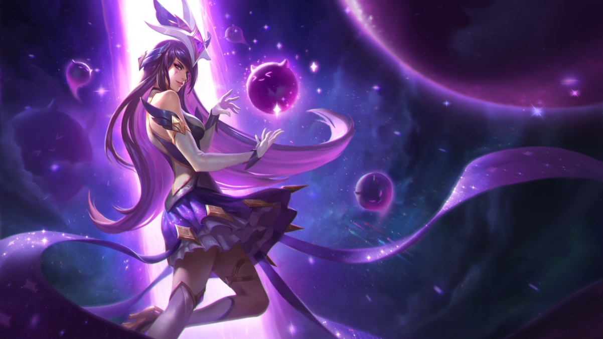 LOL英雄联盟，星之守护者辛德拉4K超清壁纸，3840x2160分辨率，精美游戏图片下载