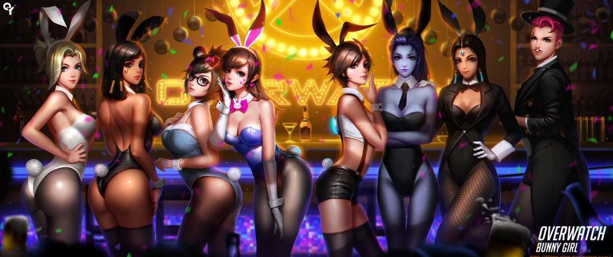 守望先锋兔女郎4K超清壁纸，Overwatch Bunny Girl专属3440x1440高清下载