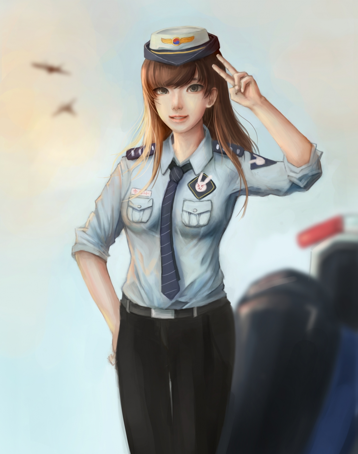 绝美警花壁纸，竖屏4K高清美女警察，适配手机，一键下载！