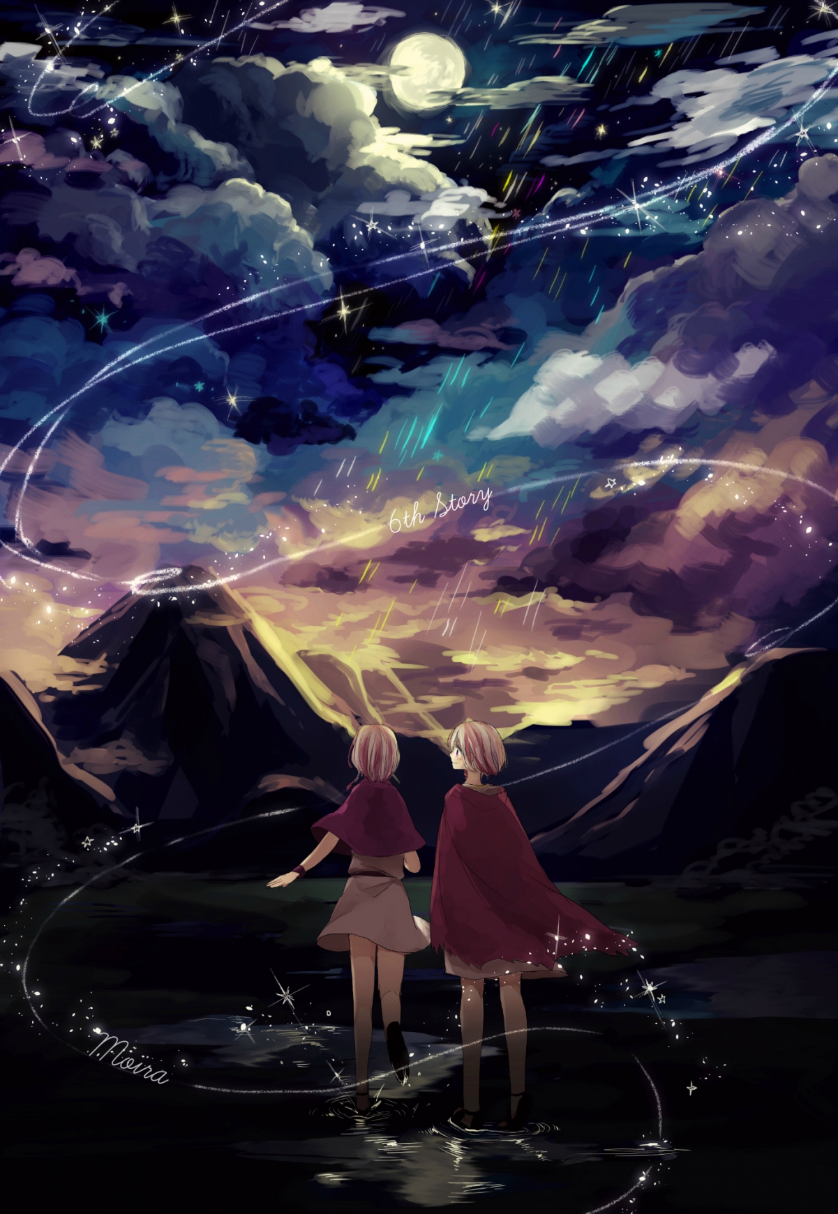 二次元动漫手机壁纸，昔日天堂美景，4K高清1381x2000下载
