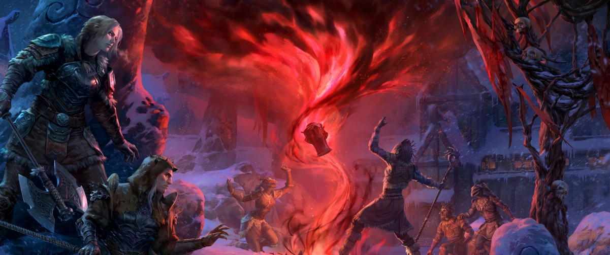 《The Elder Scrolls Online: Harrowstorm》专属带鱼屏壁纸，高清4K画质，3440x1440分辨率，一键下载！