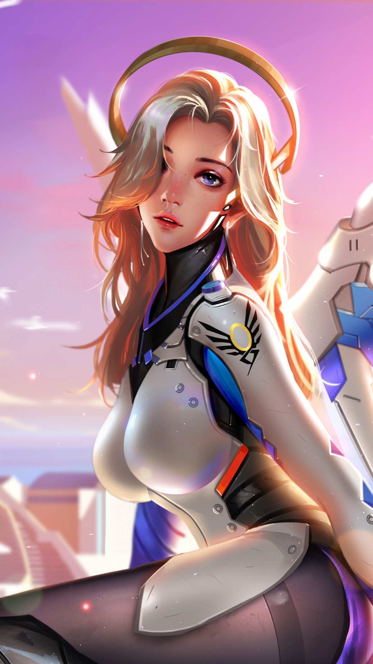 守望先锋天使英雄，超高清4K手机壁纸，2160x3840分辨率，精美下载！