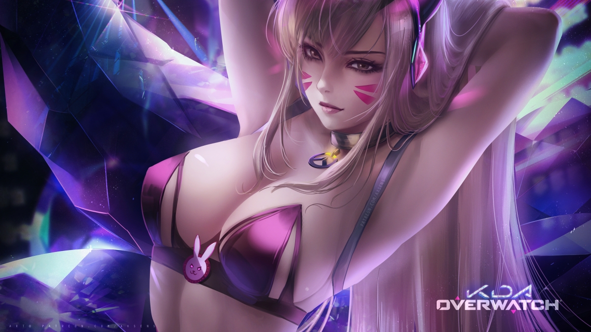 守望先锋KDA Dva绝美壁纸，性感4K高清，3840x2160分辨率，免费下载