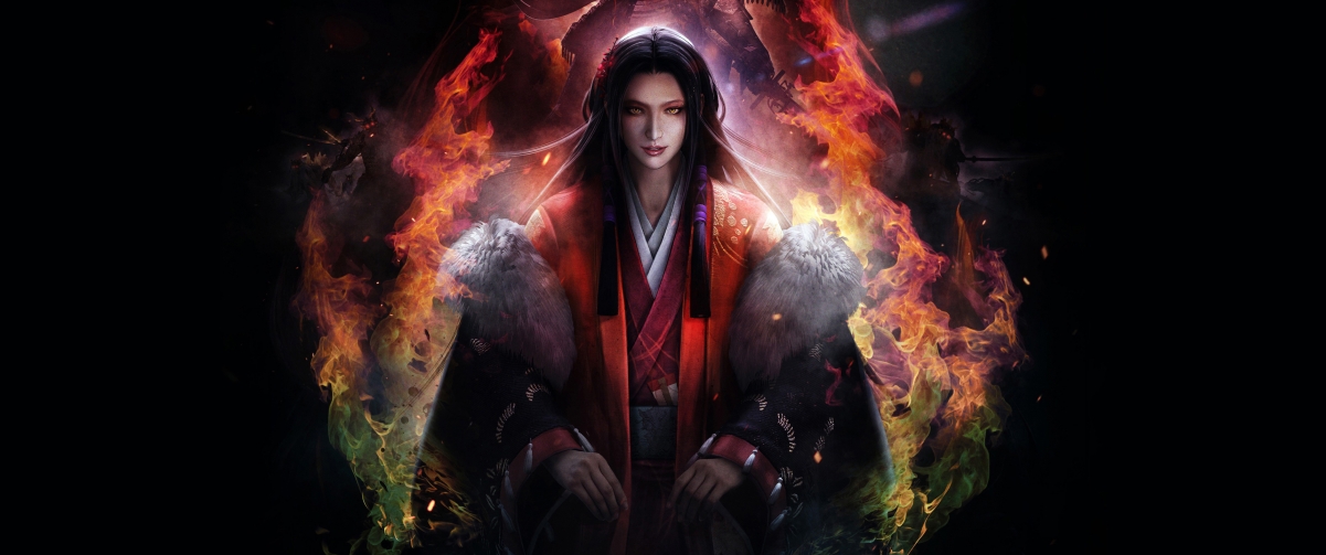 仁王游戏美女角色4K高清壁纸，3440x1440分辨率，精美下载