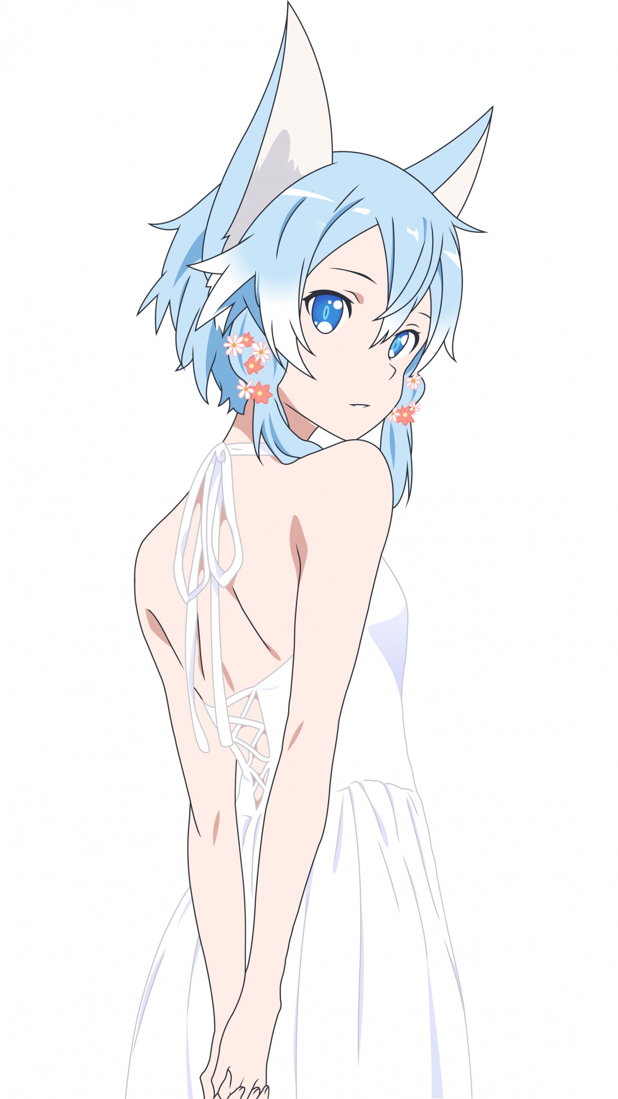 sinon猫耳女生超清4K手机壁纸，2160x3840高清大图免费下载