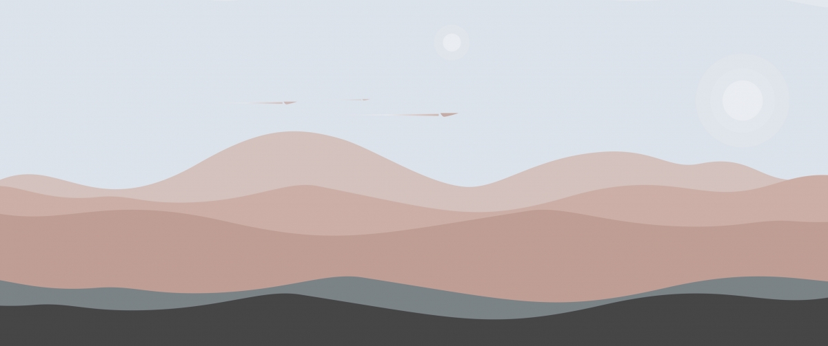 沙丘雾景高清4K壁纸，简约风光，3440x1440分辨率，一键下载