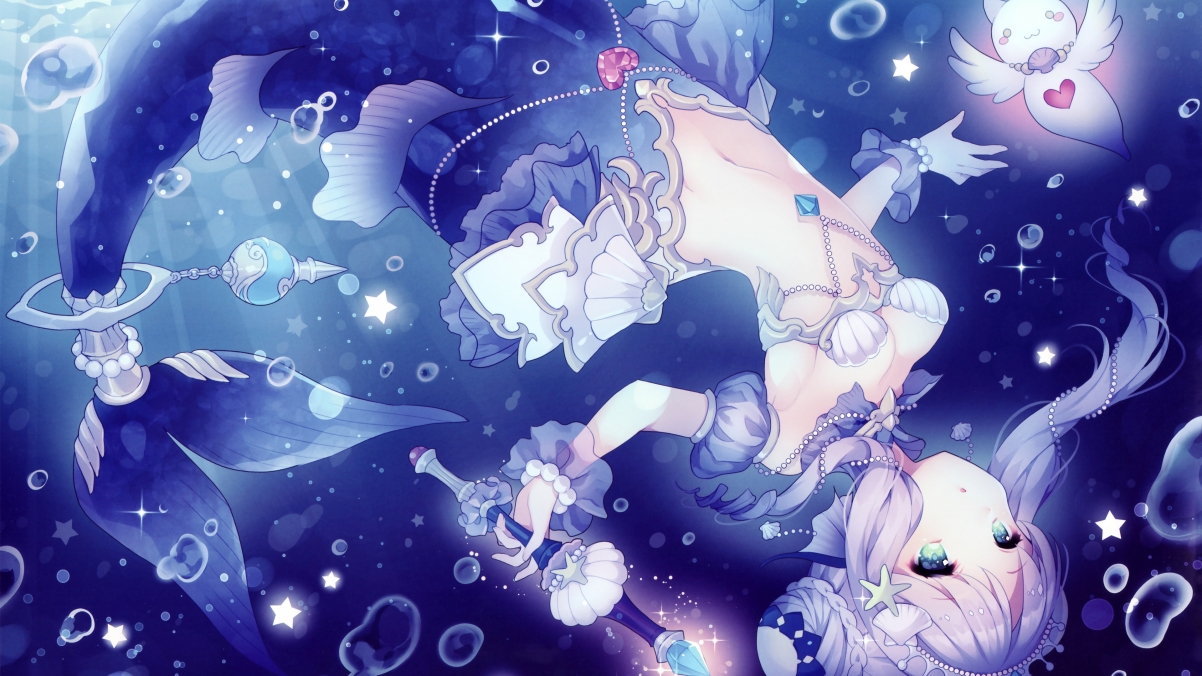 梦幻美人鱼女生4K超高清动漫壁纸，3840x2160分辨率，免费下载