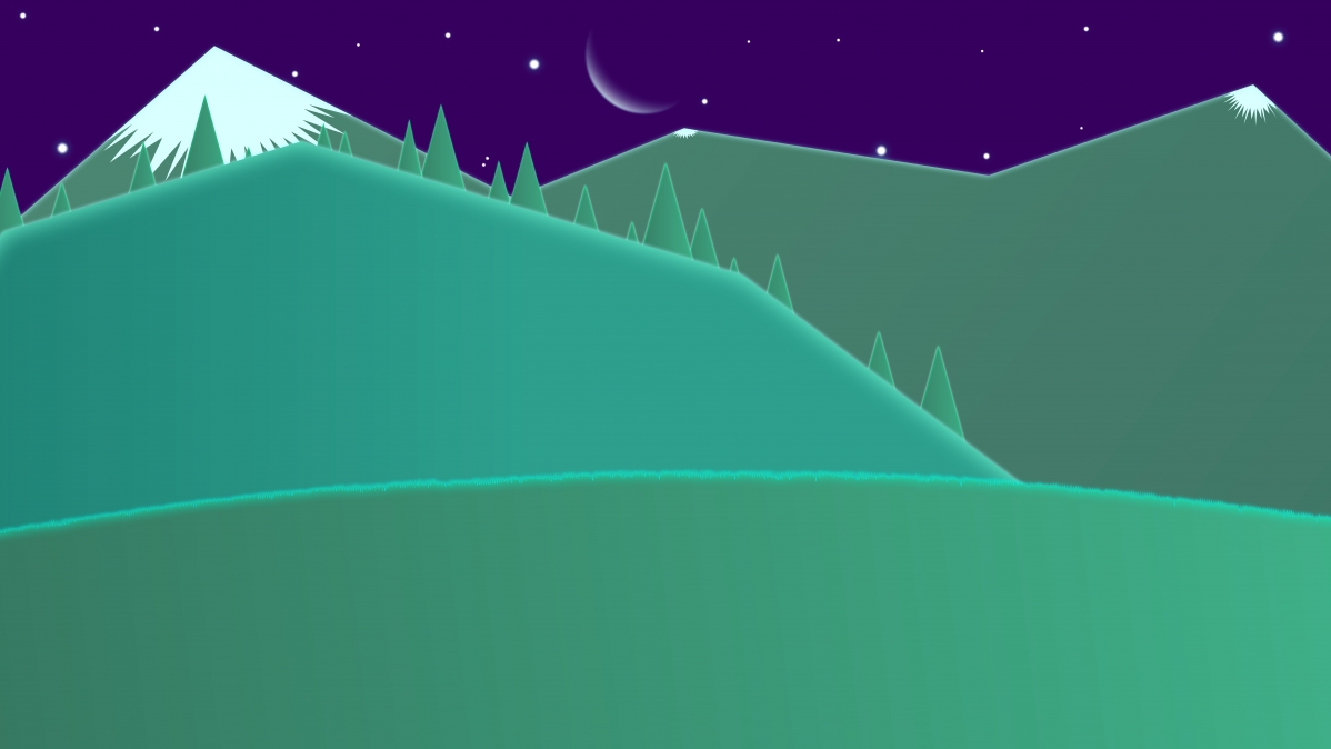 夜晚山树简约风，极简主义8K超清壁纸，7680x4320高清下载