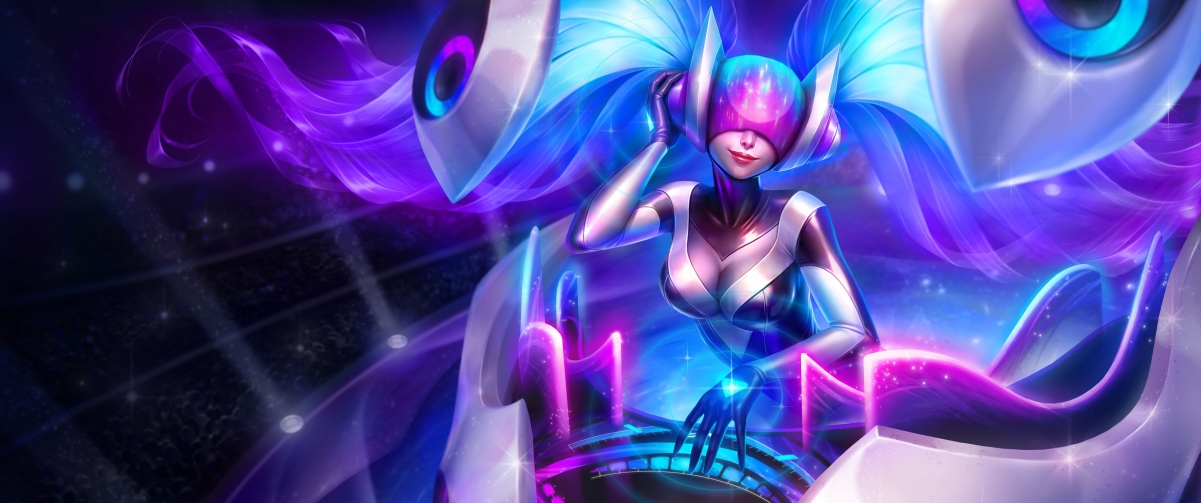 LOL英雄联盟，绝美琴瑟仙女娑娜4K超清壁纸，3440x1440分辨率免费下载