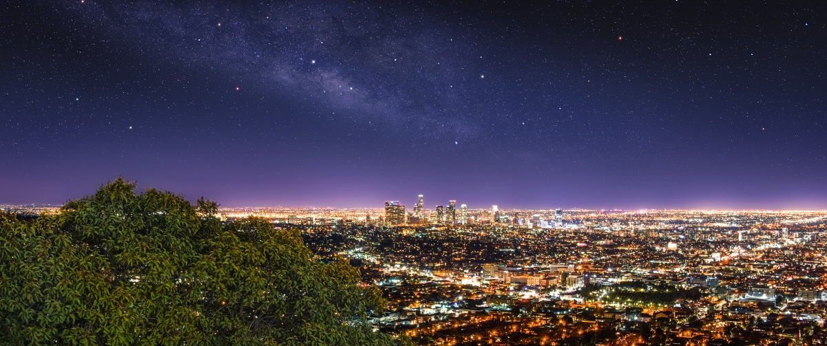 洛杉矶之夜，绝美夜景壁纸，高清4K下载（3440x1440）