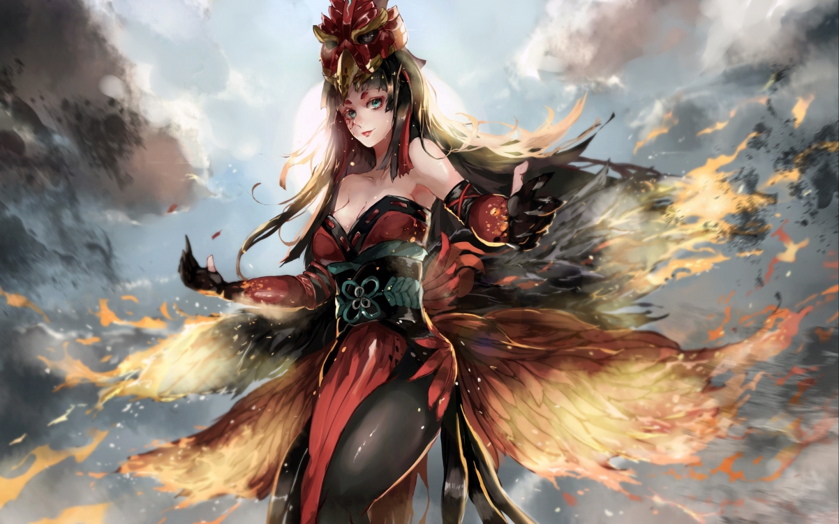 阴阳师凤凰美女，绝美4K动漫壁纸，高清3840x2400下载