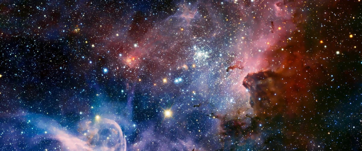 船底座星云绝美风光，4K高清壁纸，3440x1440分辨率，一键下载桌面美化！
