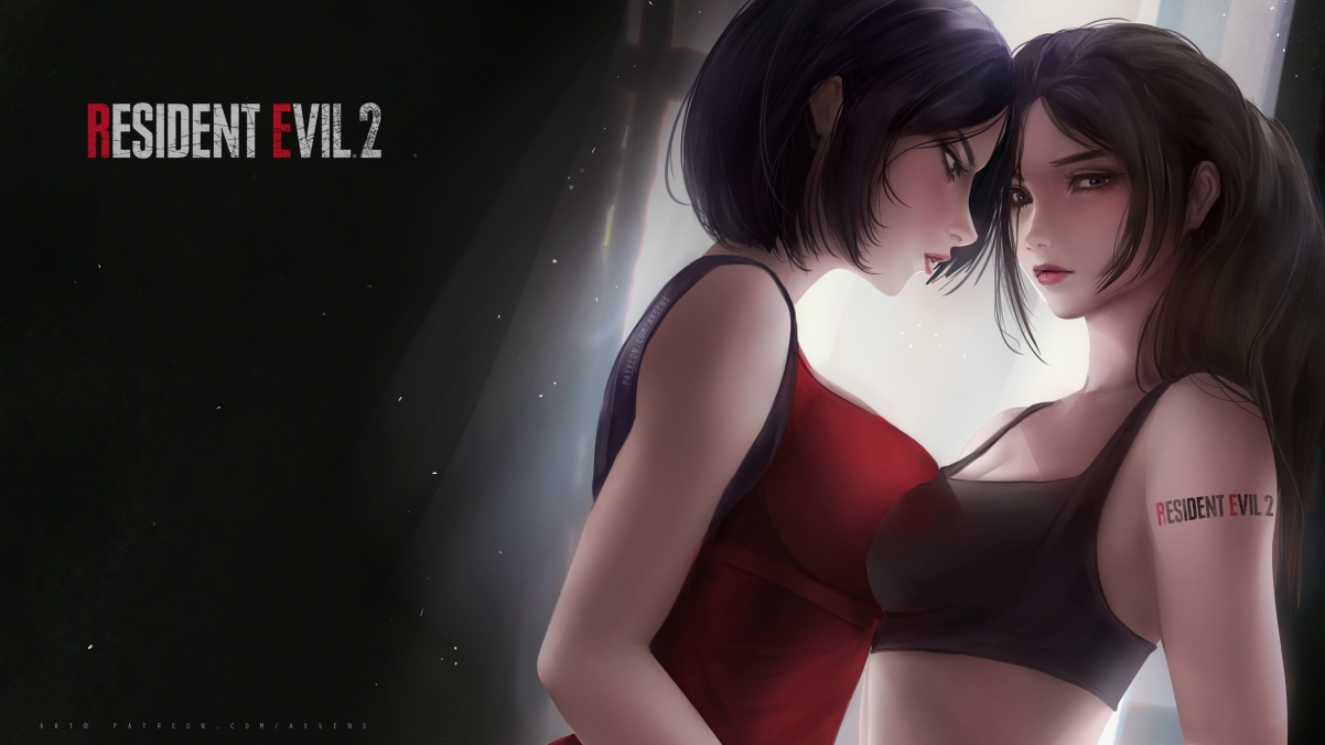 《生化危机2》艾达王&克莱尔4K超清壁纸，3840x2160分辨率，免费下载！
