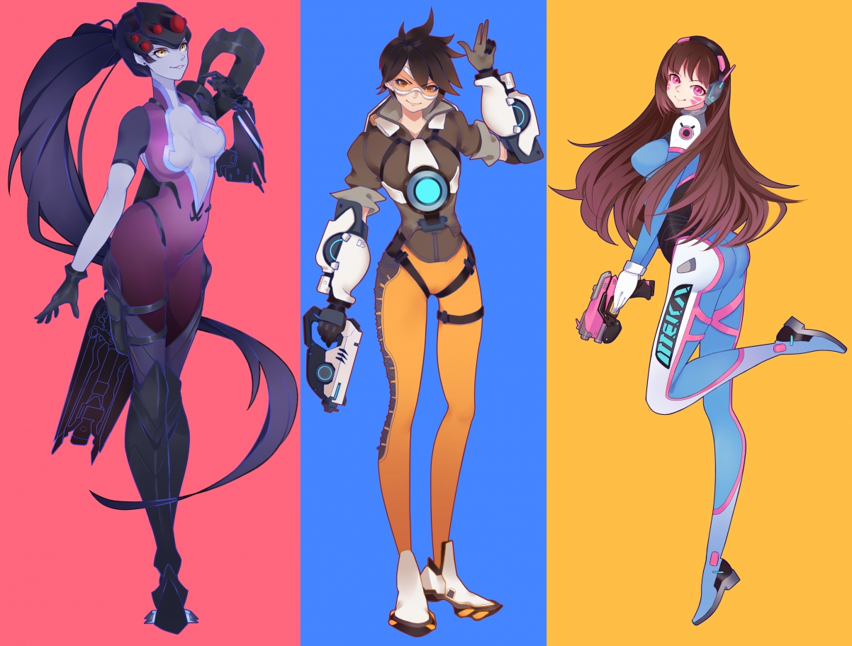 守望先锋精选，黑百合、猎空、D.Va 4K超清游戏壁纸，高清大图4277x3242，一键下载