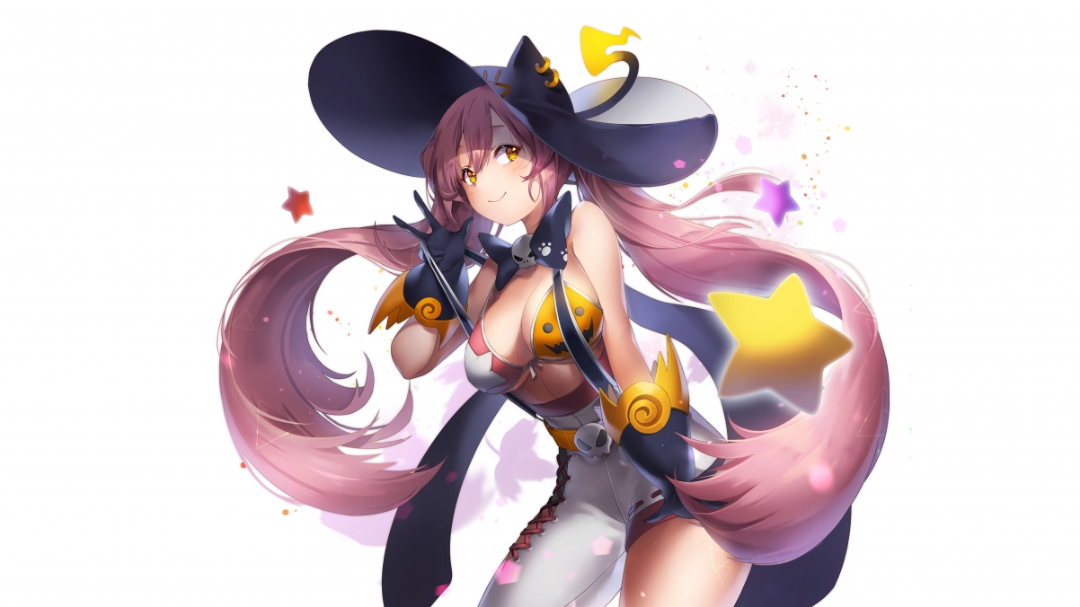 性感女孩戴帽比基尼上衣，4K高清动漫壁纸，3840x2160超清下载