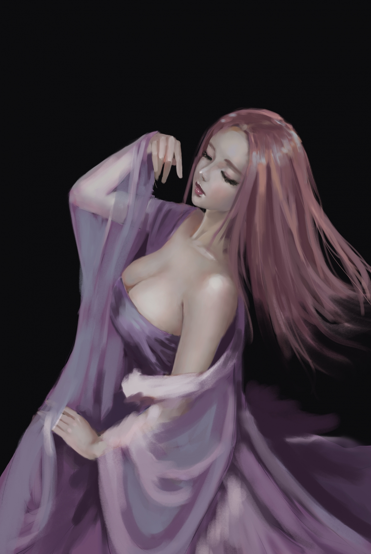 古风美女竖屏动漫4K手机壁纸，高清2681x4000像素，一键下载！
