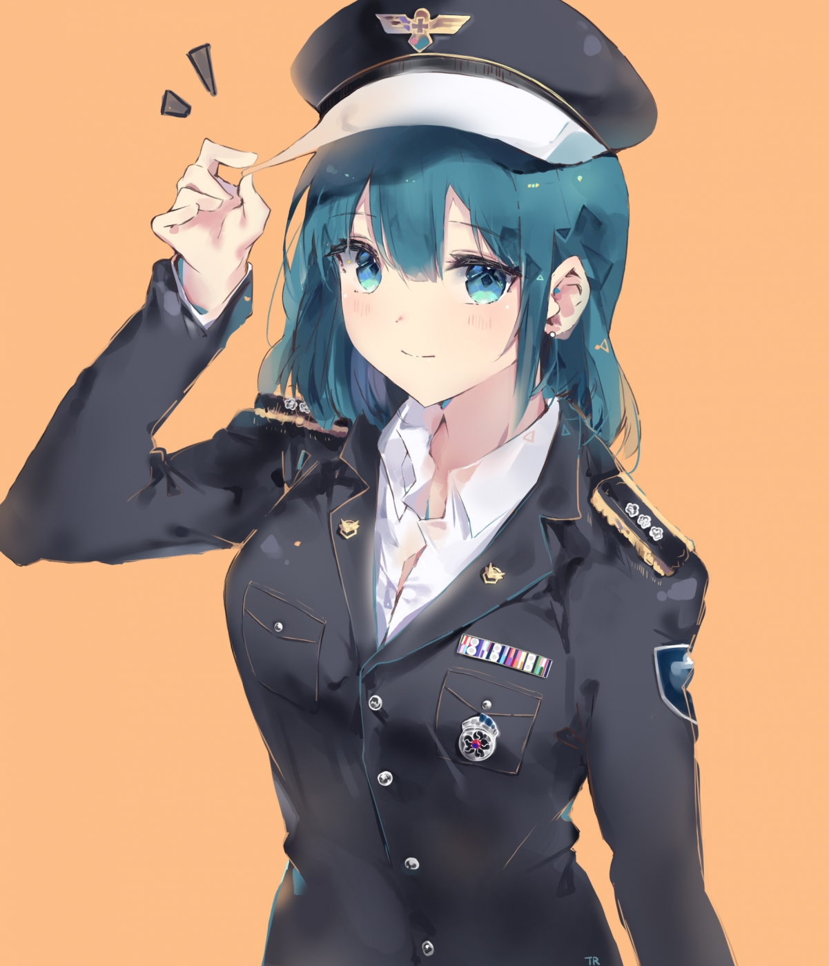 女子警察制服动漫风4K超清手机壁纸，高清1798x2096大图免费下载