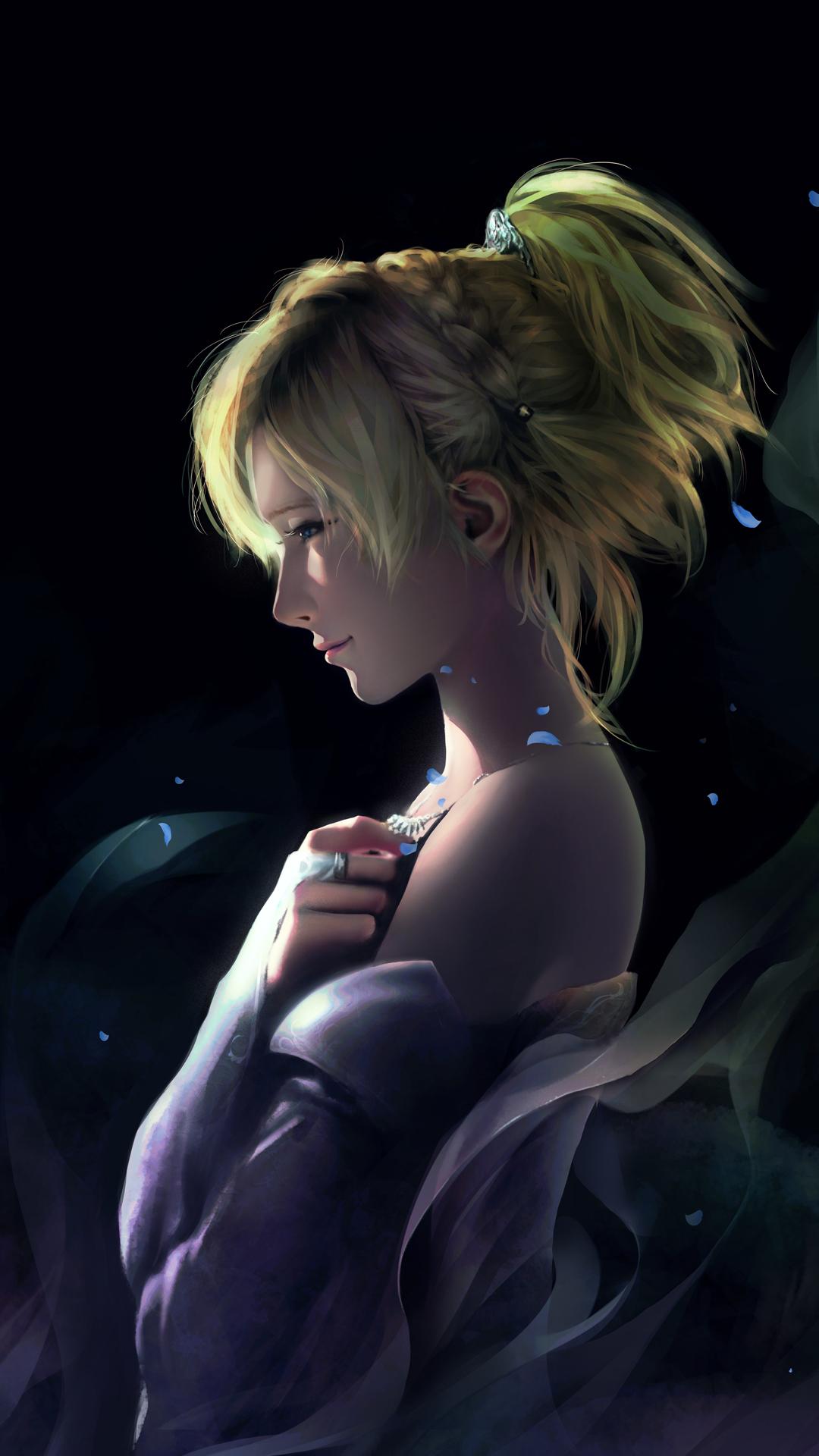 唯美女生动漫插画，高清竖屏4K手机壁纸，1080x1920分辨率，免费下载