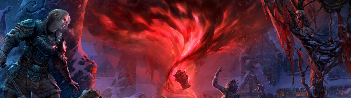 《The Elder Scrolls Online: Harrowstorm》双屏高清壁纸，5120x1440 4K画质，免费下载！