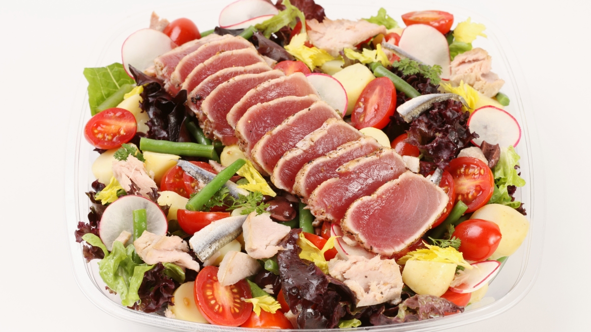 高清美食盛宴，肉沙拉4K壁纸，超清3840x2160，免费下载