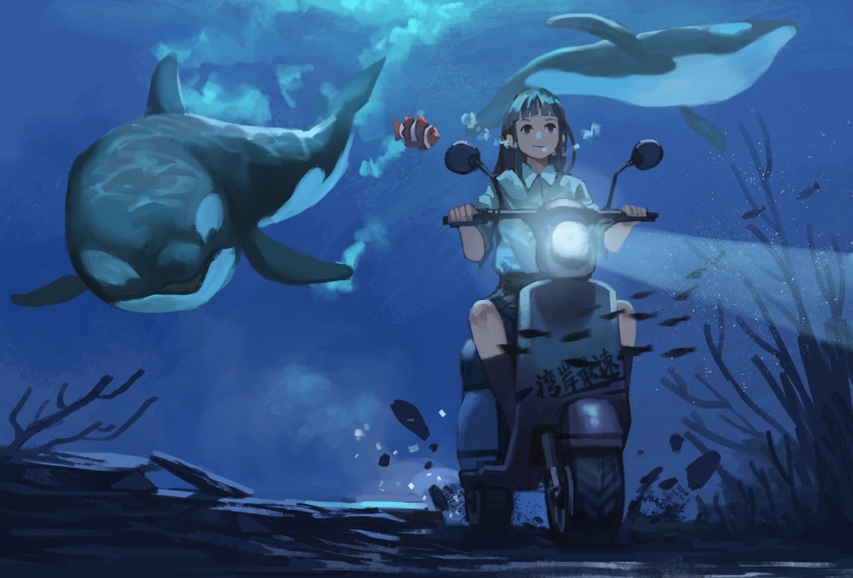 深海航行绝美动漫4K高清壁纸，3508x2376超清下载