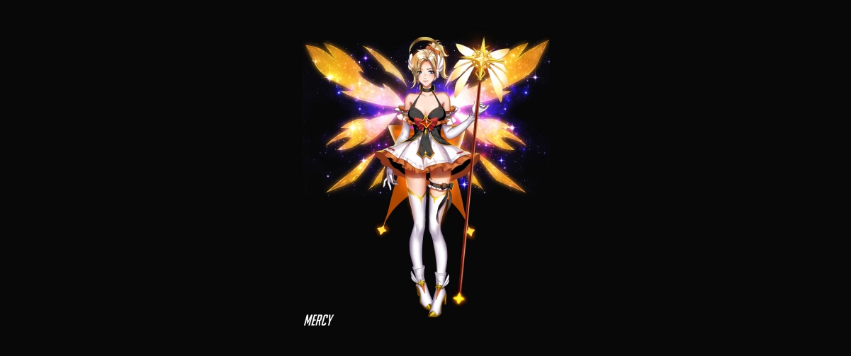 天使Mercy绝美壁纸，4K高清3440x1440游戏图片，一键下载