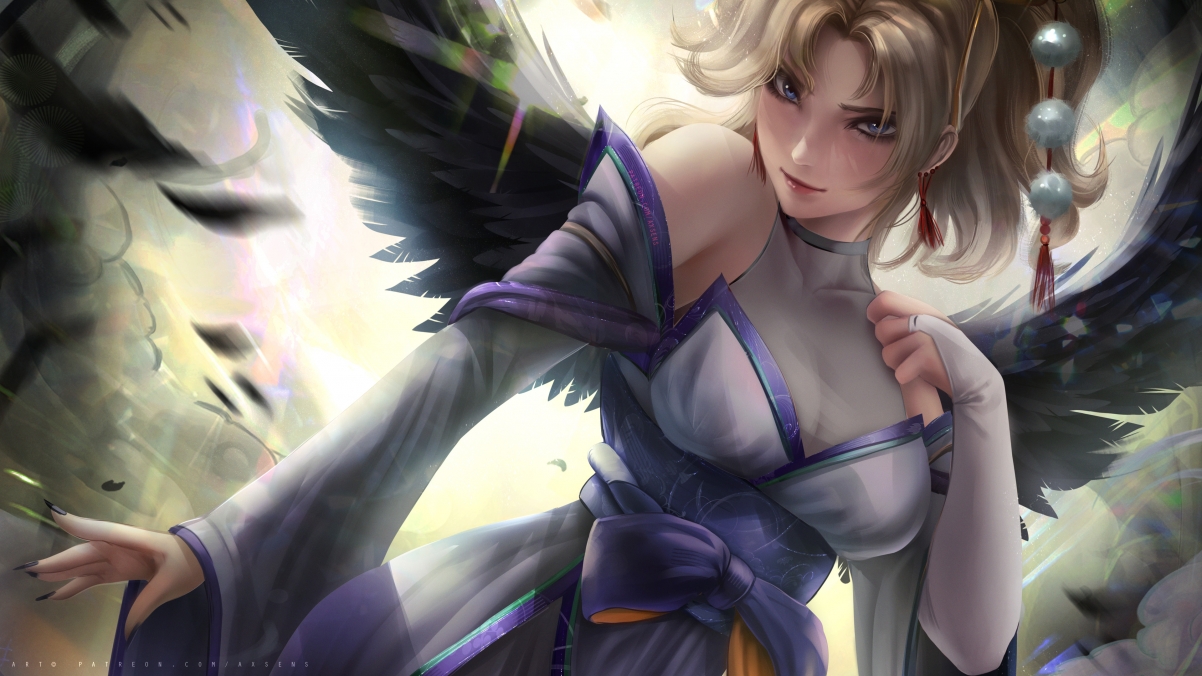 守望先锋绝美天使4K壁纸，3840x2160超清画质，一键下载游戏美图