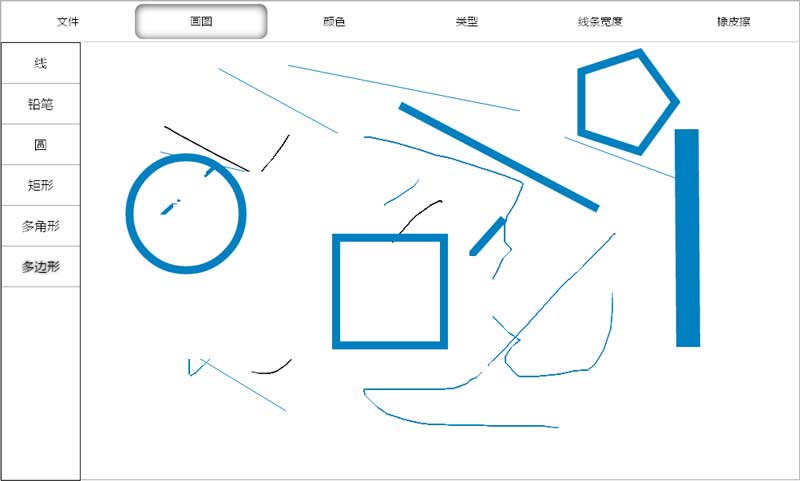 html5 canvas简洁的涂鸦画板代码