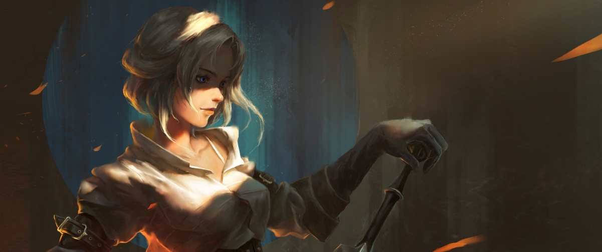女巫师4K高清动漫壁纸，3440x1440超清分辨率，一键下载！
