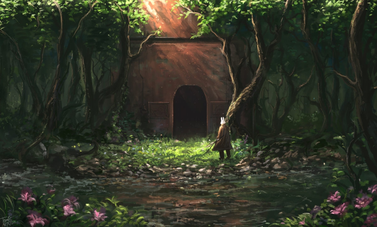 TomTC4K原创，惊艳红色隧道4K高清动漫壁纸，超清画质，畅享视觉盛宴
