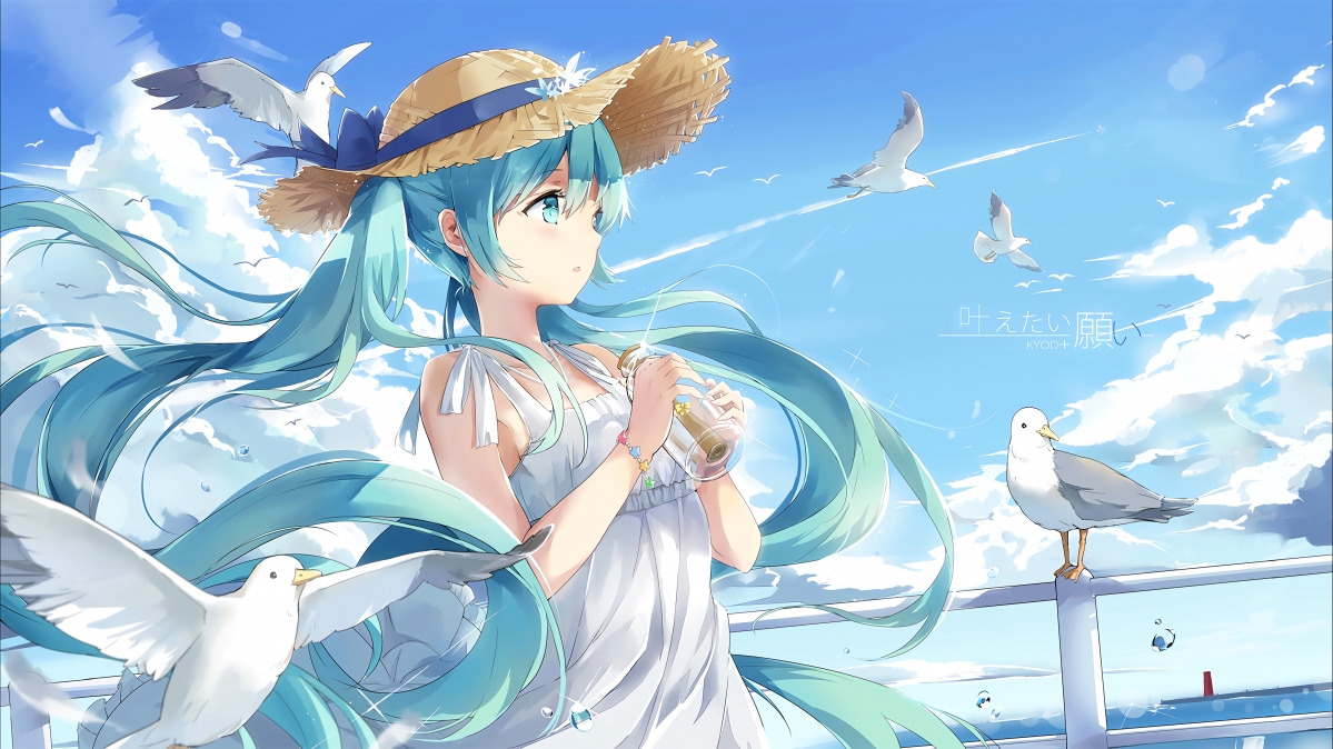 初音未来漂流瓶动漫壁纸，超清8K画质，震撼4K图片，一键下载！