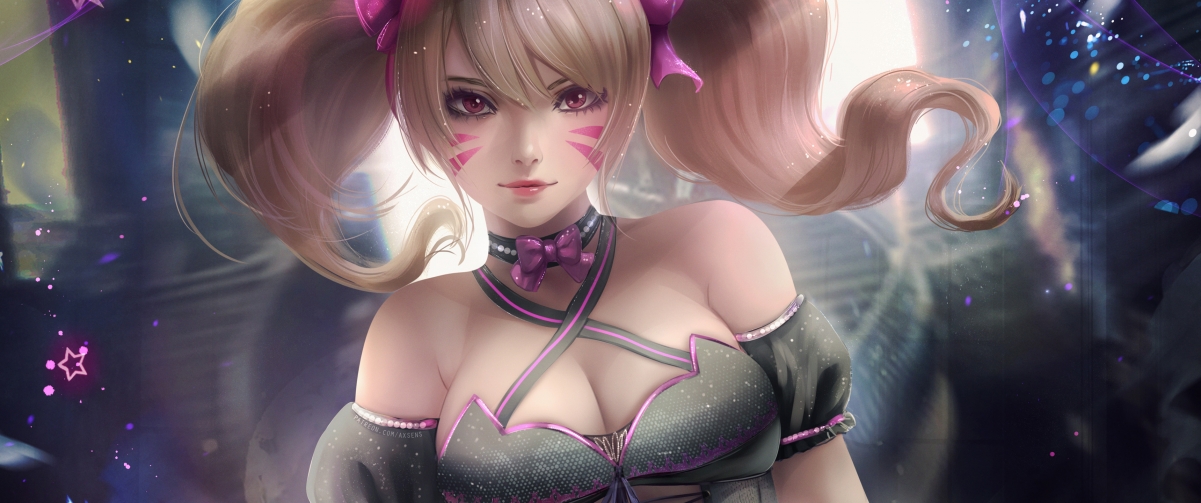 守望先锋DVA黑裙绝美壁纸，4K高清3440x1440，一键下载，畅享游戏美图！