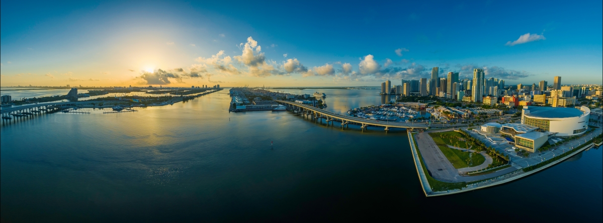 迈阿密佛罗里达全景图，8K/4K高清壁纸，极致风景，超清8947x3317像素下载