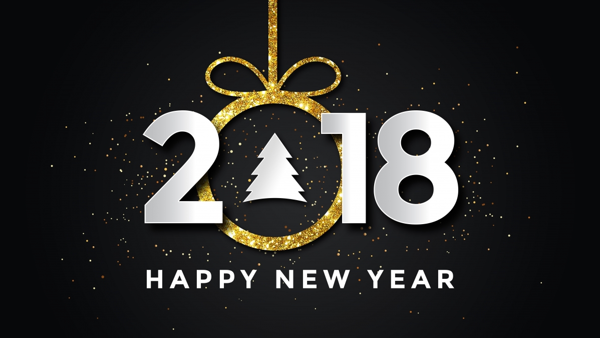 2018新年祝福背景图，超高清8K/4K壁纸，7680x4320分辨率，免费下载