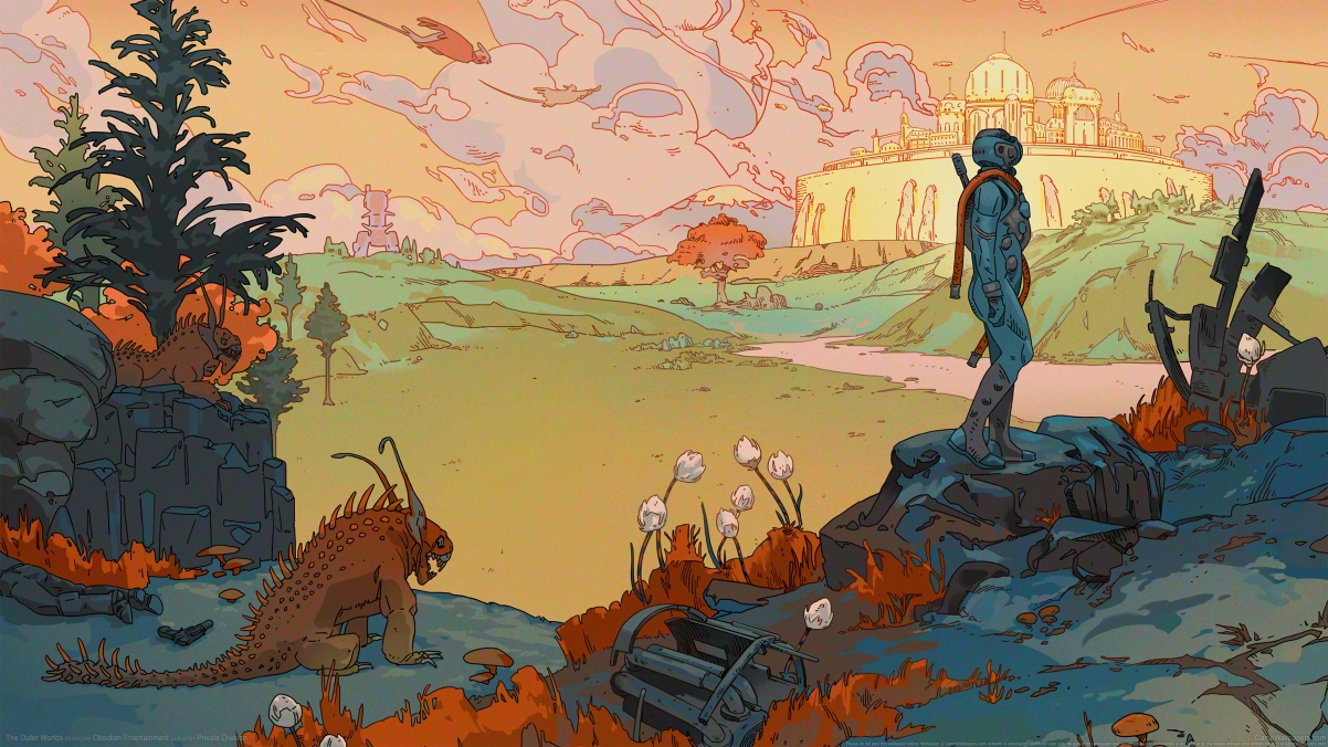 《天外世界(The Outer Worlds)》原画壁纸，高清4K游戏图片，3840x2160分辨率，免费下载