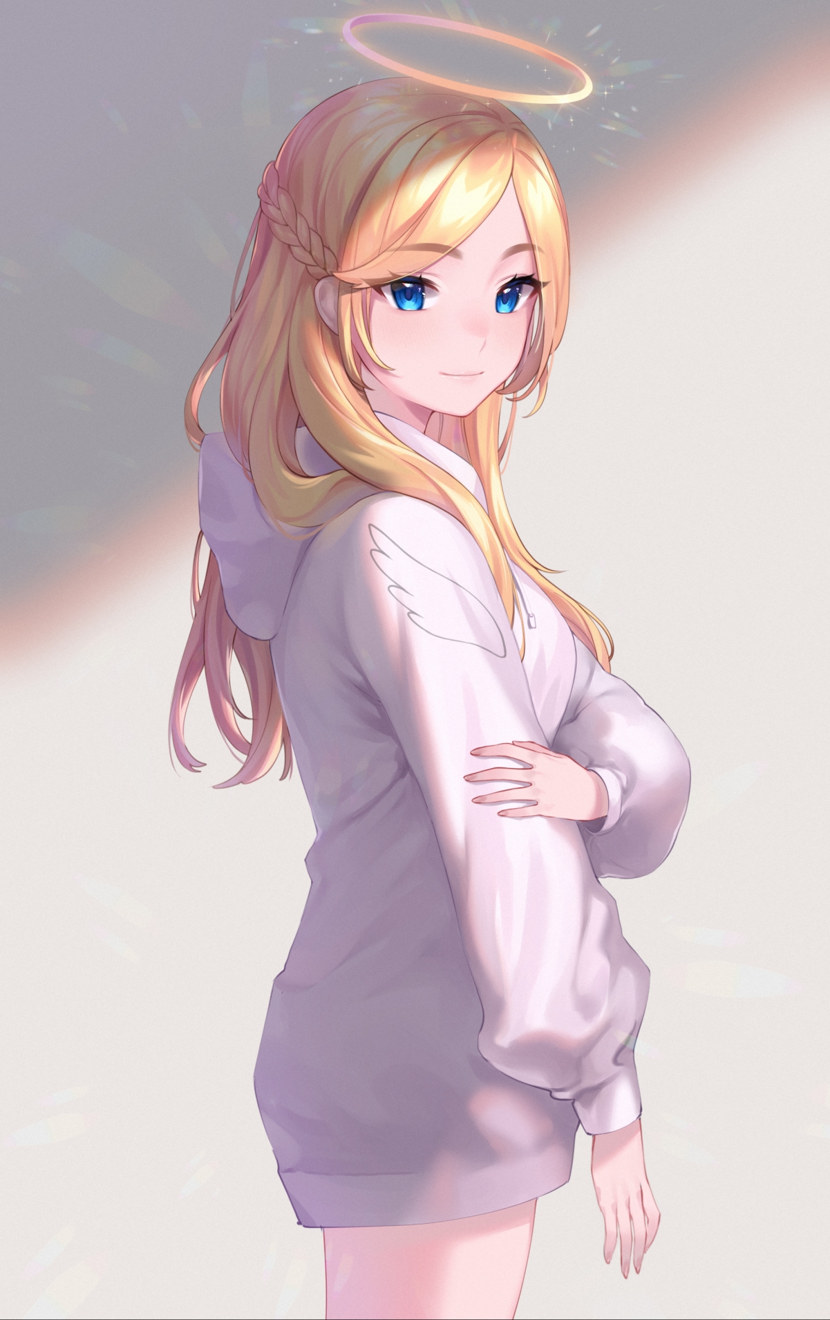 蓝色眼眸天使，绝美少女竖屏动漫壁纸，4K高清1889x3000，免费下载