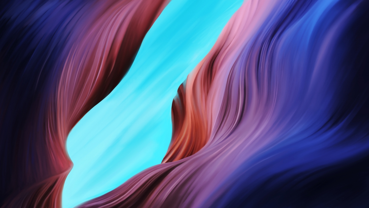 彩色峡谷4K高清壁纸，简约设计，风景如画，3840x2160分辨率，一键下载