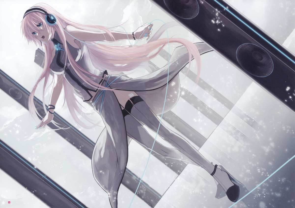 女孩长袜耳机造型，初音未来4K超清壁纸，高清动漫图片，4260x3008分辨率，免费下载