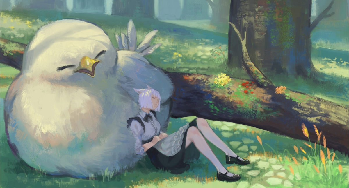 二次元动漫美图集，《睡》主题精选，超清4K壁纸下载，3508x1899超高清体验