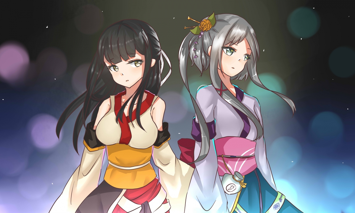 战舰少女星空之美，赤城加贺5K超清动漫壁纸，4K高清下载