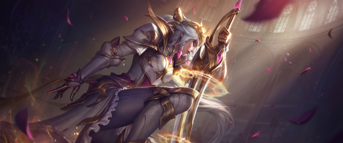 英雄联盟LOL，皎月女神黛安娜至臻版，4K带鱼屏壁纸，高清3440x1440下载