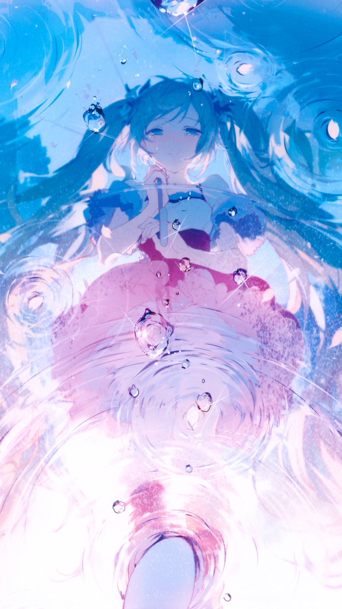 绝美水下动漫女神，精选2K/4K高清手机壁纸，1440x2560分辨率，一键下载！